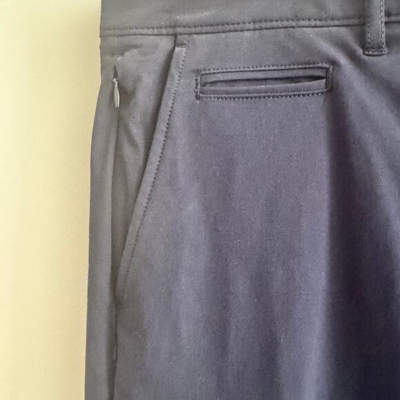 New J.Crew Tech Pant Navy Blue Button Up side Zip Straight Leg Sz 35 x 32 Men's - Picture 2 of 8